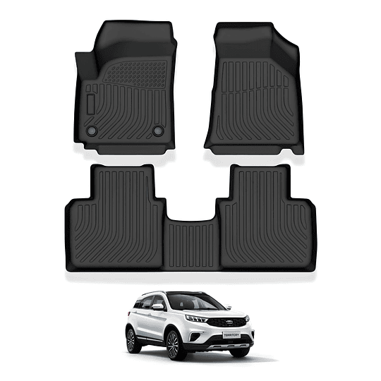 (Ford Territory 2020-2023) Pisos Rígidos Calce Perfecto Tipo Bandeja Antiderrame