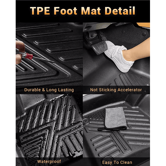 (Ford Territory 2020-2023) Pisos Rígidos Calce Perfecto Tipo Bandeja Antiderrame