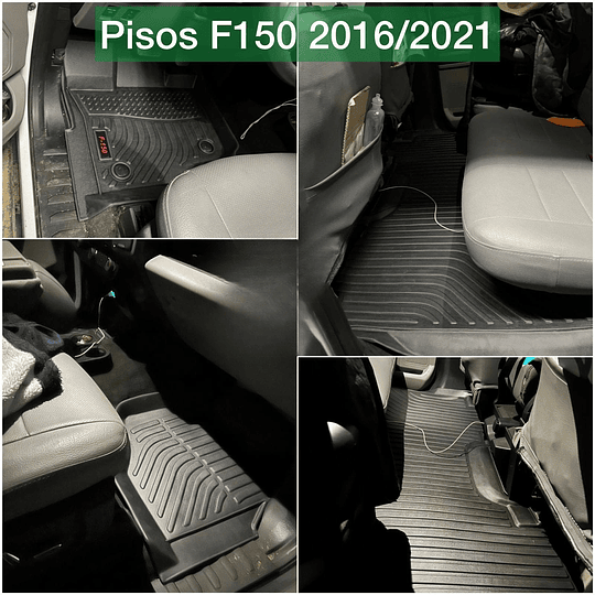 (Ford F150 2015-2025+) Pisos Rígidos Calce Perfecto Tipo Bandeja Antiderrame