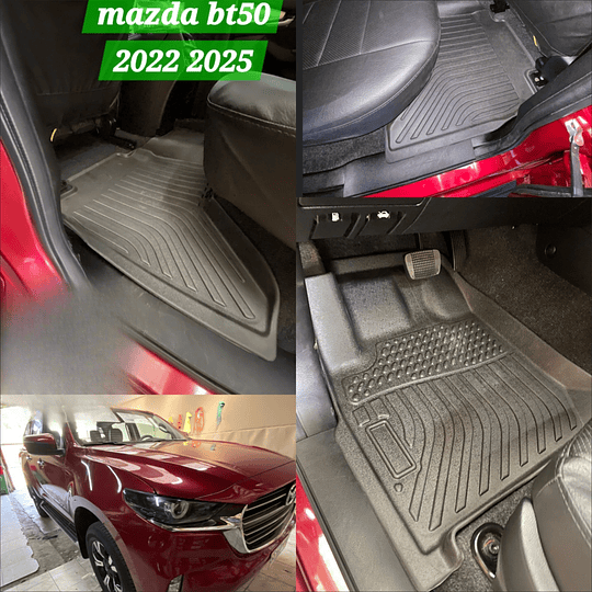 (Mazda BT50 2022+) Pisos Rígidos Calce Perfecto Tipo Bandeja Antiderrame