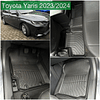 (Toyota Yaris Sedán 2023-2025+) Pisos Rígidos Calce Perfecto Tipo Bandeja Antiderrame