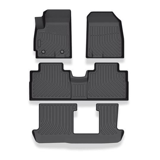 (Jetour X70/X70 Plus 2021+) Pisos Rígidos Calce Perfecto Tipo Bandeja Antiderrame (1era+2da+3era Fila de Asientos)