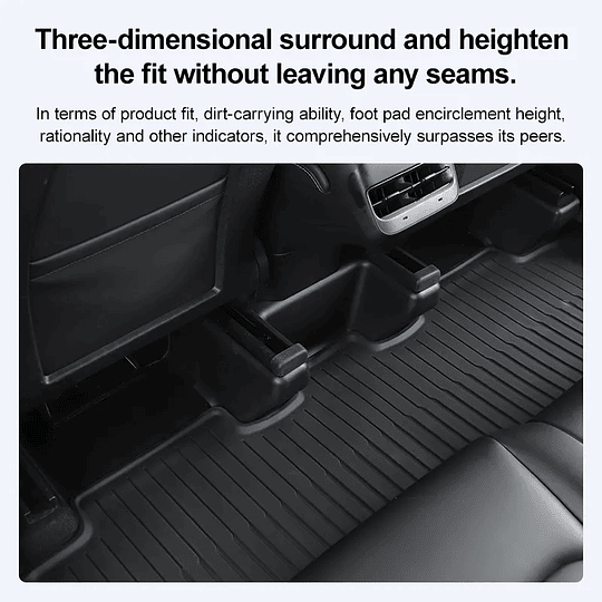 (Tesla Model Y / Juniper 2024+) Pisos Rígidos Calce Perfecto Tipo Bandeja Antiderrame