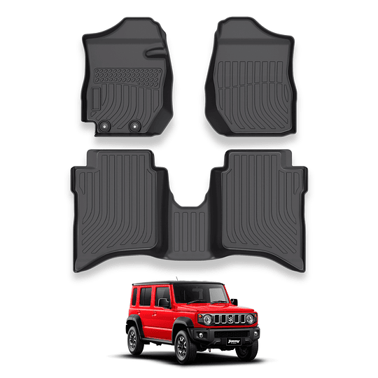 (Suzuki Jimny 3P/5P 2024+) Pisos Rígidos Calce Perfecto Tipo Bandeja Antiderrame 