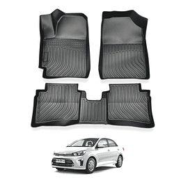 (Kia Soluto del 2019 al 2025+) Pisos Rígidos Calce Perfecto Tipo Bandeja Antiderrame