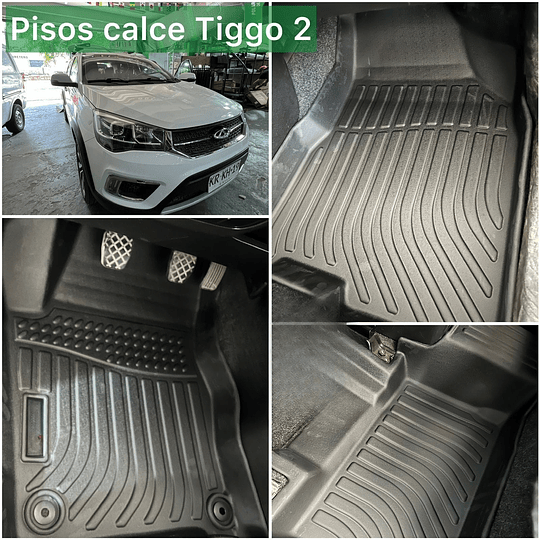 (Chery Tiggo 2/Tiggo 2 PRO y Tiggo 2 PRO MAX 2019-2025+) Pisos Rígidos Calce Perfecto Tipo Bandeja Antiderrame
