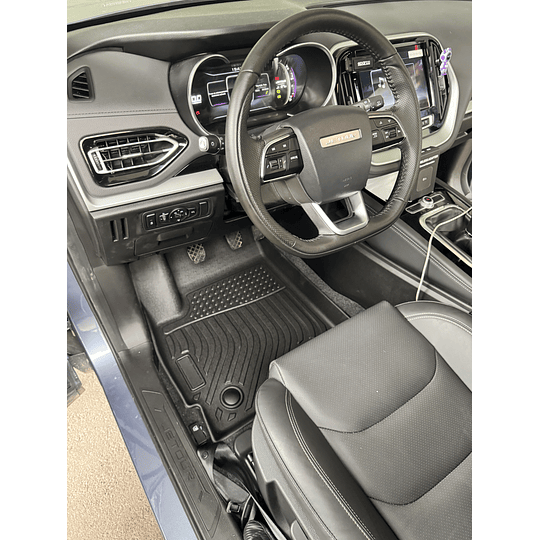 (Jetour X70/X70 Plus 2021+) Pisos Rígidos Calce Perfecto Tipo Bandeja Antiderrame (1era+2da+3era Fila de Asientos)