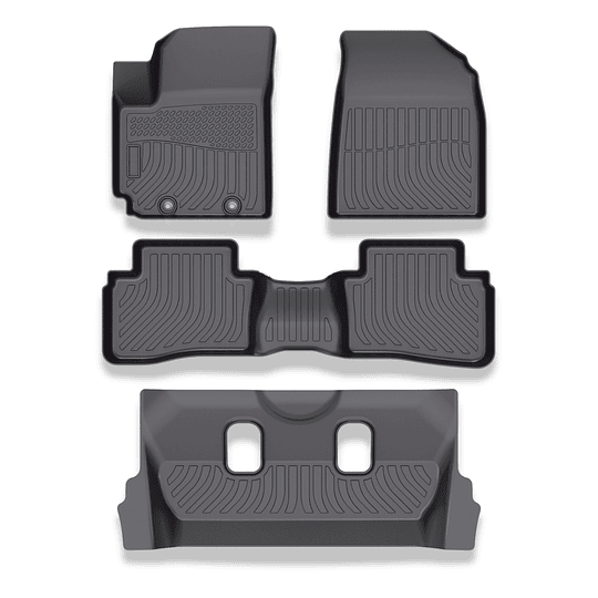 (Hyundai Creta / Creta Grand 2022-2025+) Pisos Rígidos Calce Perfecto Tipo Bandeja Antiderrame (1era+2da+3era Fila de Asientos)