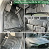 (Hyundai Santa Fe del 2018 al 2023) Pisos Rígidos Calce Perfecto Tipo Bandeja Antiderrame (1era+2da+3era Fila de Asientos)