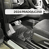 (Toyota Land Cruiser Prado 2024+) Pisos Rígidos Calce Perfecto Tipo Bandeja Antiderrame (1era+2da+3era Fila de Asientos)