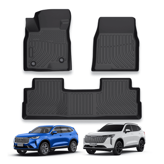 (GWM Haval H6 2021-2025+) Pisos Rígidos Calce Perfecto Tipo Bandeja Antiderrame