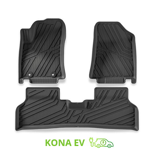 (Hyundai Kona 2024+) Pisos Rígidos Calce Perfecto Tipo Bandeja Antiderrame