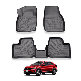 (Volkswagen Nivus 2021-2025+) Pisos Rígidos Calce Perfecto Tipo Bandeja Antiderrame