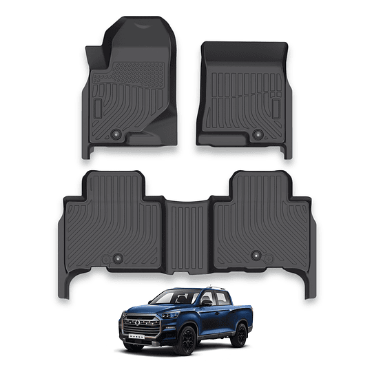 (Ssangyong Musso y Musso GRAND 2018-2025+) Pisos Rígidos Calce Perfecto Tipo Bandeja Antiderrame