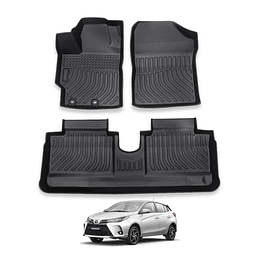 (Toyota Yaris del 2014 al 2022) Pisos Rígidos Calce Perfecto Tipo Bandeja Antiderrame