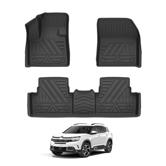 (Citroën C5 Aircross 2019-2025+) Pisos Rígidos Calce Perfecto Tipo Bandeja Antiderrame