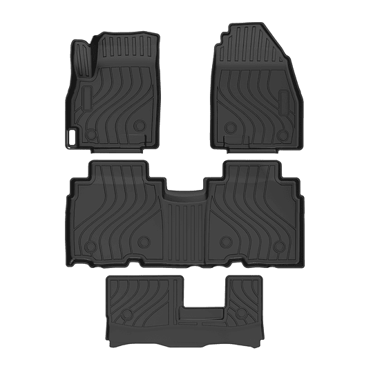 (Jetour X90 Plus 2023+) Pisos Rígidos Calce Perfecto Tipo Bandeja Antiderrame (1era+2da+3era Fila de Asientos)