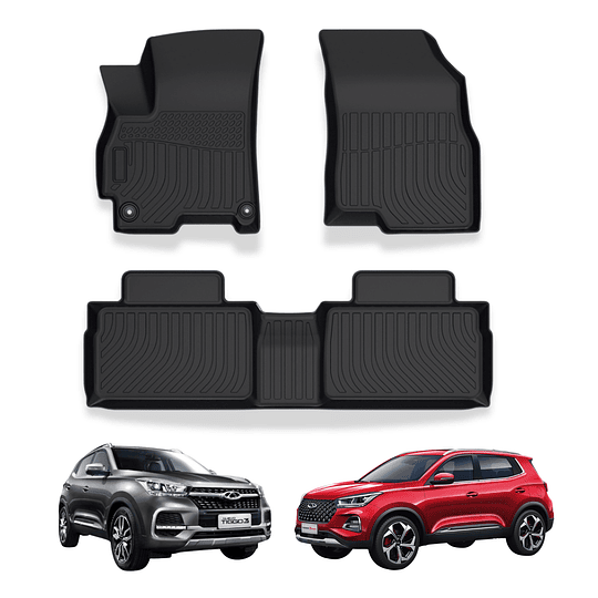 (Chery Tiggo 3 / Tiggo 3 PRO del 2019-2025+) Pisos Rígidos Calce Perfecto Tipo Bandeja Antiderrame