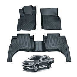 (Fiat Fullback del 2016-2019) Pisos Rígidos Calce Perfecto Tipo Bandeja Antiderrame