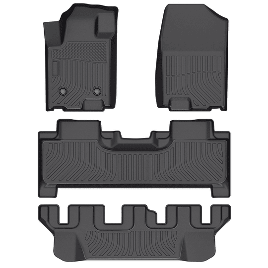 (Changan X7 Plus 2023+) Pisos Rígidos Calce Perfecto Tipo Bandeja Antiderrame (1era+2da+3era Fila de Asientos)