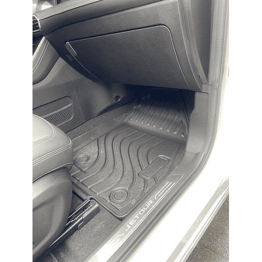 (Jetour X90 Plus 2023+) Pisos Rígidos Calce Perfecto Tipo Bandeja Antiderrame (1era+2da+3era Fila de Asientos)