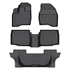 (Ford Explorer 2011-2014) Pisos Rígidos Calce Perfecto Tipo Bandeja Antiderrame (1era+2da+3era Fila de Asientos)