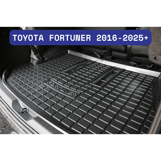 (Toyota Fortuner 2016-2025+) Pisos Rígidos Calce Perfecto Tipo Bandeja Antiderrame (1era+2da+3era Fila de Asientos)