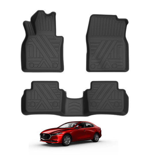 (Mazda 3 del 2019-2025+) Pisos Rígidos Calce Perfecto Tipo Bandeja Antiderrame