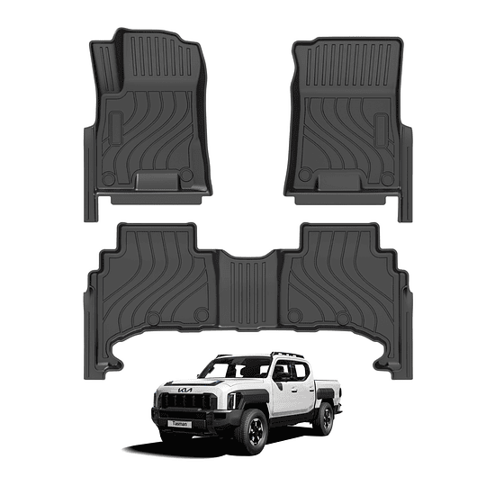 (Kia Tasman 2025+) Pisos Rígidos Calce Perfecto Tipo Bandeja Antiderrame