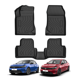 (Opel Corsa 2020-2025+) Pisos Rígidos Calce Perfecto Tipo Bandeja Antiderrame