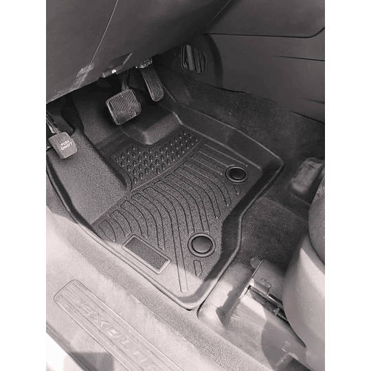 (Ford Explorer 2011-2014) Pisos Rígidos Calce Perfecto Tipo Bandeja Antiderrame (1era+2da+3era Fila de Asientos)
