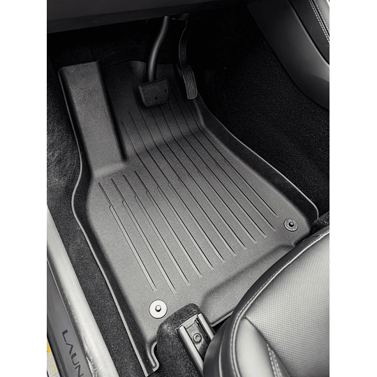 (Tesla Model Y / Juniper 2024+) Pisos Rígidos Calce Perfecto Tipo Bandeja Antiderrame