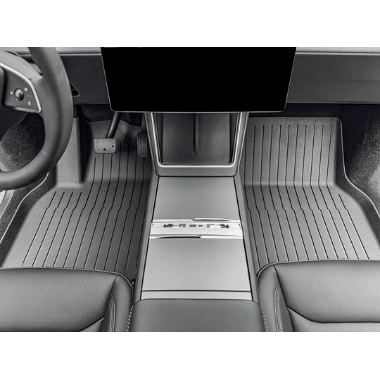 (Tesla Model Y / Juniper 2024+) Pisos Rígidos Calce Perfecto Tipo Bandeja Antiderrame