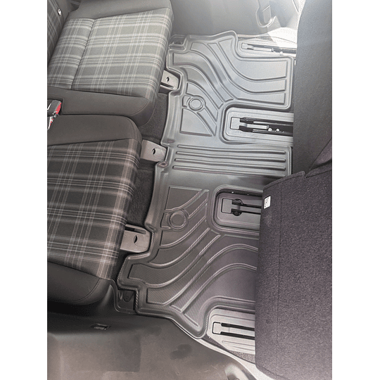 (Hyundai Santa Fe MX5 2024+) Pisos Rígidos Calce Perfecto Tipo Bandeja Antiderrame (1era+2da+3era Fila de Asientos)