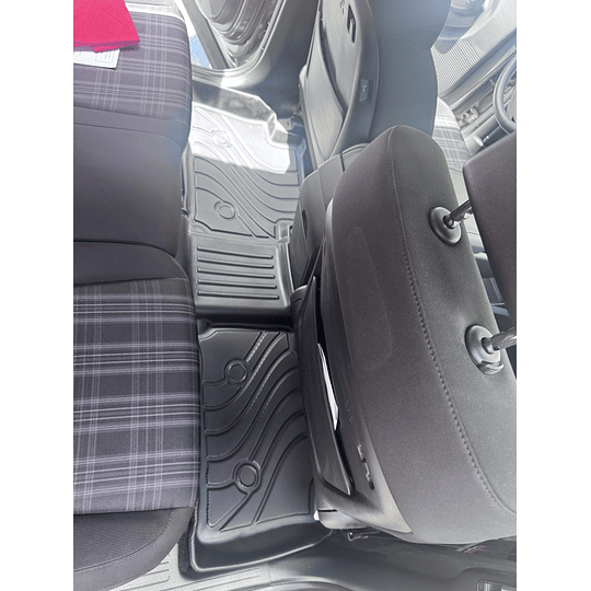 (Hyundai Santa Fe MX5 2024+) Pisos Rígidos Calce Perfecto Tipo Bandeja Antiderrame (1era+2da+3era Fila de Asientos)