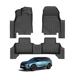 (Peugeot 5008 EV 2025+) Pisos Rígidos Calce Perfecto Tipo Bandeja Antiderrame (1era y 2da Fila de Asientos)