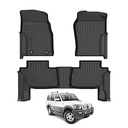 (Mahindra Scorpio del 2008 al 2022) Pisos Rígidos Calce Perfecto Tipo Bandeja Antiderrame