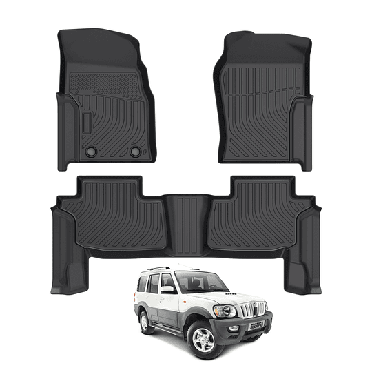 (Mahindra Scorpio del 2008 al 2022) Pisos Rígidos Calce Perfecto Tipo Bandeja Antiderrame