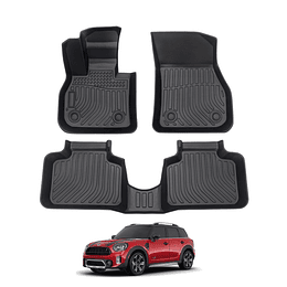 (Mini Countryman 2017-2023) Pisos Rígidos Calce Perfecto Tipo Bandeja Antiderrame