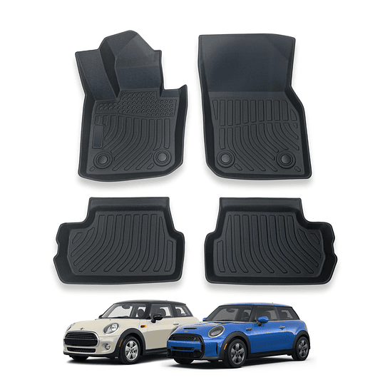 (Mini Cooper 2 Puertas del 2014-2024) Pisos Rígidos Calce Perfecto Tipo Bandeja Antiderrame
