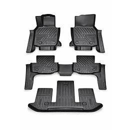 (Mazda CX90 del 2024+) Pisos Rígidos Calce Perfecto Tipo Bandeja Antiderrame (1era+2da+3era Fila de Asientos)