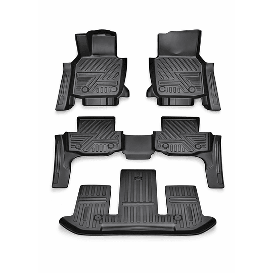 (Mazda CX90 del 2024+) Pisos Rígidos Calce Perfecto Tipo Bandeja Antiderrame (1era+2da+3era Fila de Asientos)