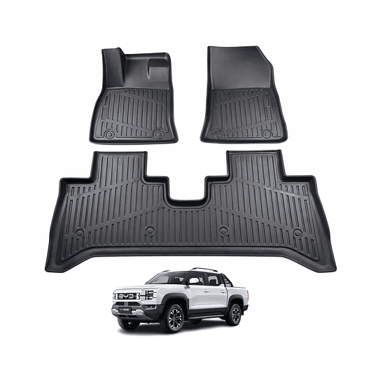 (BYD Shark 2025+) Pisos Rígidos Calce Perfecto Tipo Bandeja Antiderrame