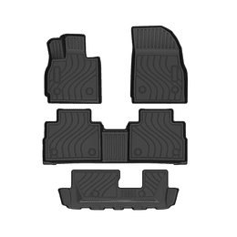 (Chery Tiggo 9 2025+) Pisos Rígidos Calce Perfecto Tipo Bandeja Antiderrame (1era+2da+3era Fila de Asientos)