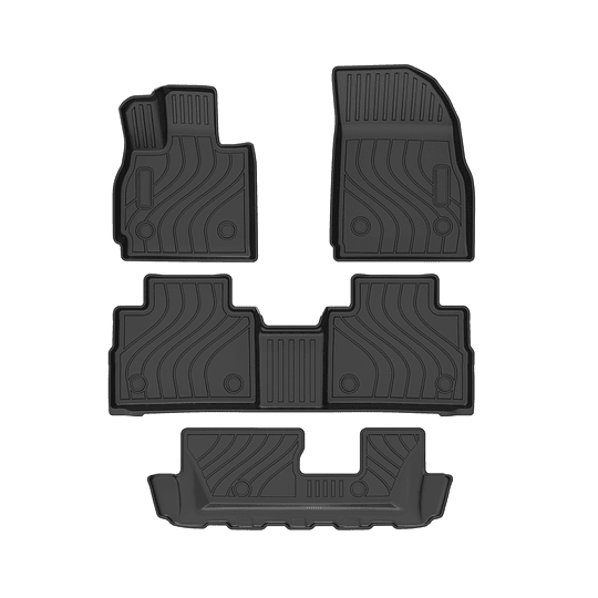 (Chery Tiggo 9 2025+) Pisos Rígidos Calce Perfecto Tipo Bandeja Antiderrame (1era+2da+3era Fila de Asientos)