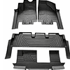 (Nissan Pathfinder 2022-2026+) Pisos Rígidos Calce Perfecto Tipo Bandeja Antiderrame (1era+2da+3era Fila de Asientos)