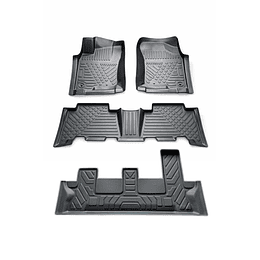 (Toyota 4Runner 2010-2024) Pisos Rígidos Calce Perfecto Tipo Bandeja Antiderrame (1era+2da+3era Fila de Asientos)