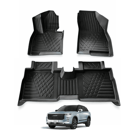 (Jaecoo 7 2024+) Pisos Rígidos Calce Perfecto Tipo Bandeja Antiderrame