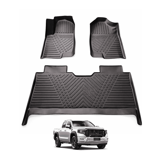 (Foton V9 2025+) Pisos Rígidos Calce Perfecto Tipo Bandeja Antiderrame