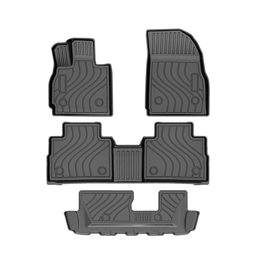 (Jaecoo 8 2025+) Pisos Rígidos Calce Perfecto Tipo Bandeja Antiderrame (1era+2da+3era Fila de Asientos)